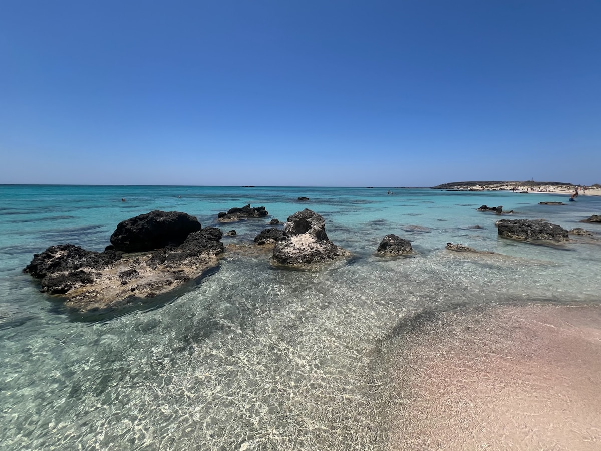Turquoise Mediterranean water at a beach near Antalya