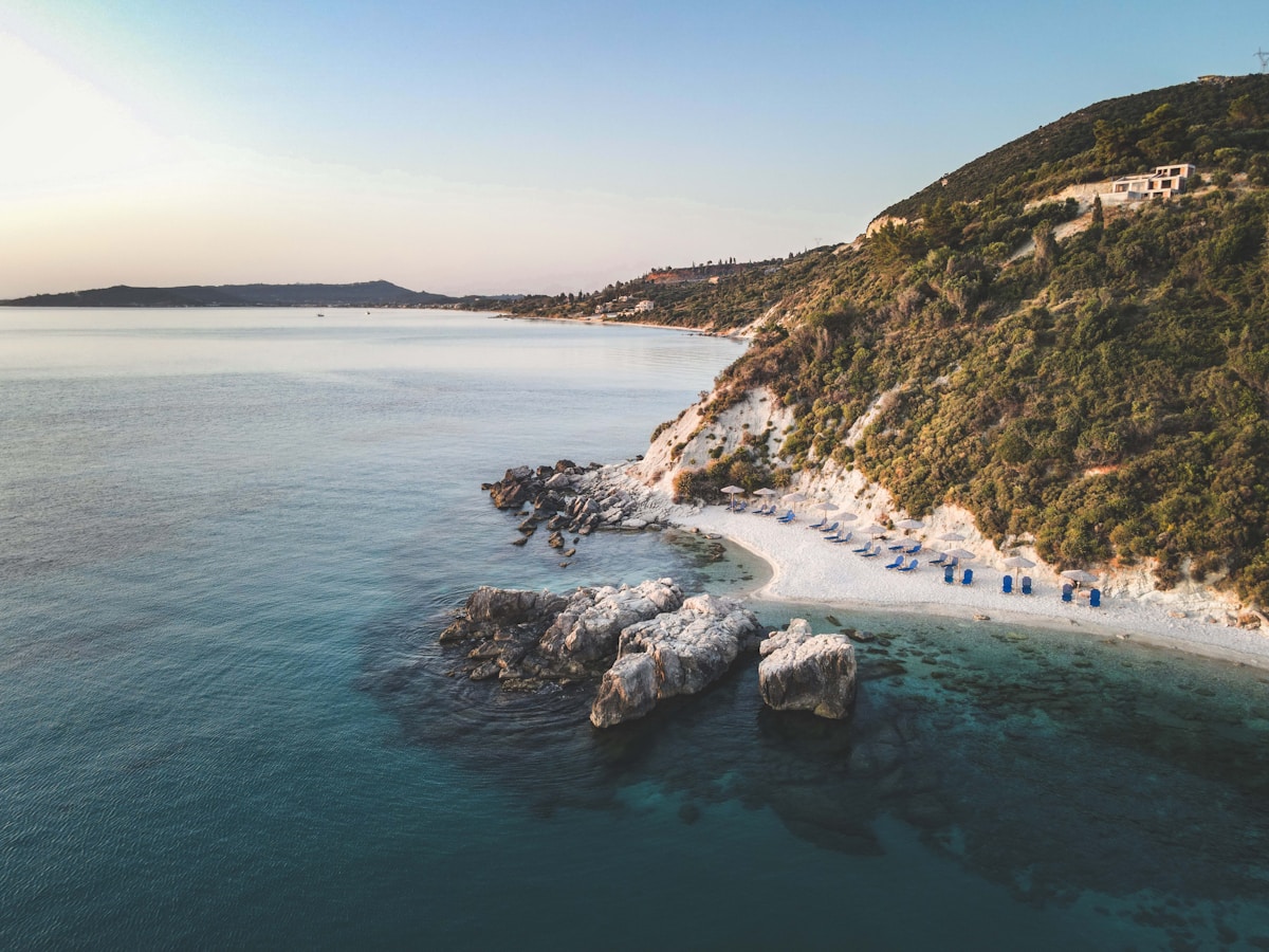 Ölüdeniz Blue Lagoon with paragliders overhead and turquoise water