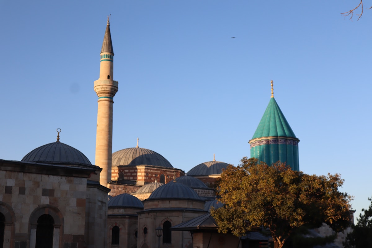 Konya Mevlâna Museum — the turquoise dome over Rumi's tomb